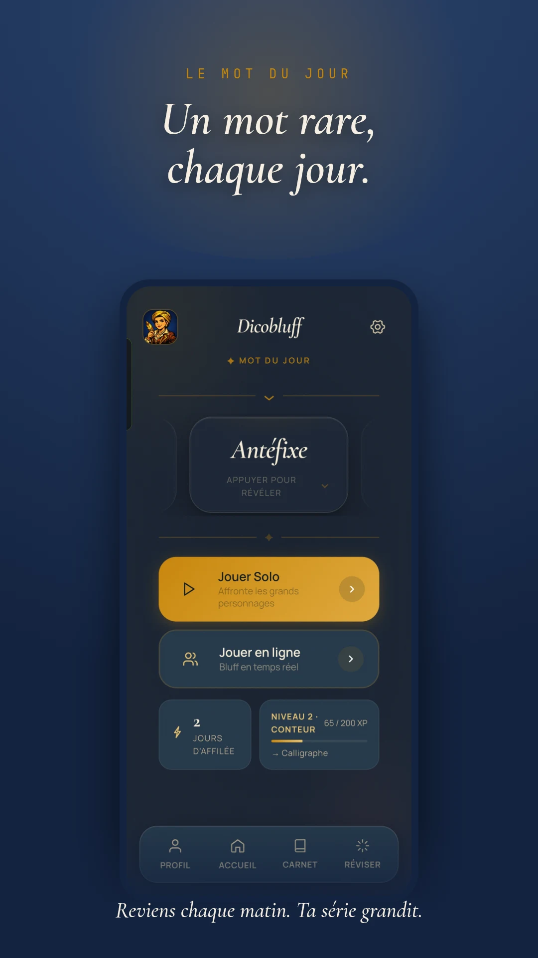 Dicobluff : jeu de mots rares screenshot