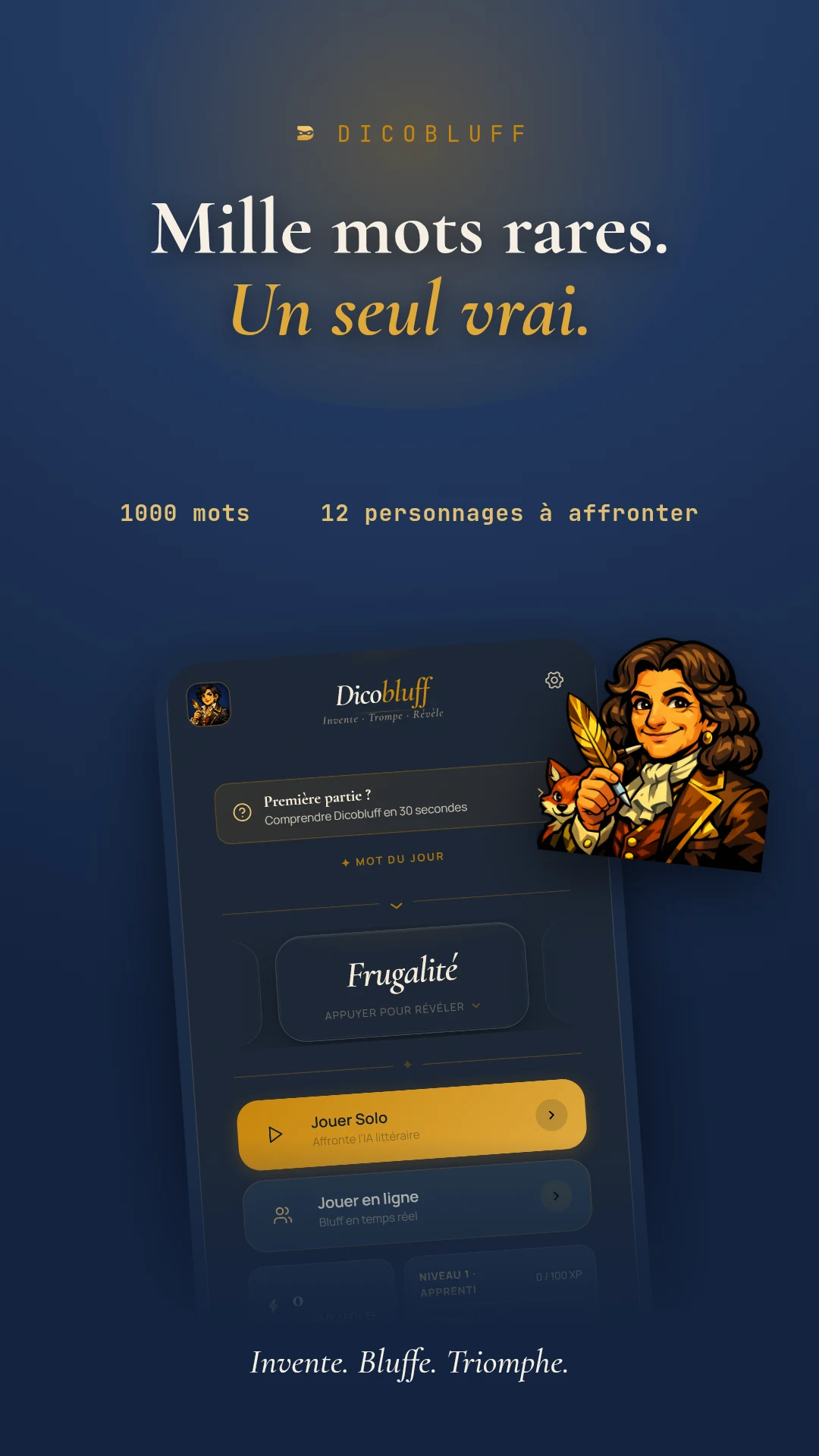 Dicobluff : jeu de mots rares screenshot