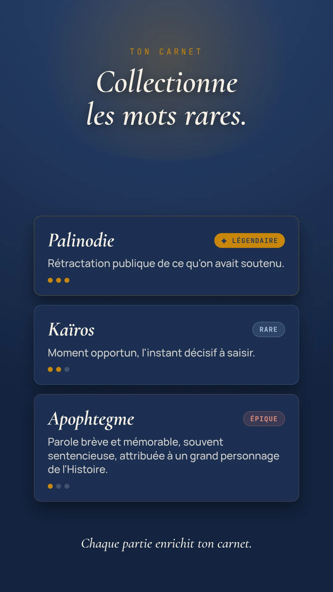 Dicobluff : jeu de mots rares screenshot